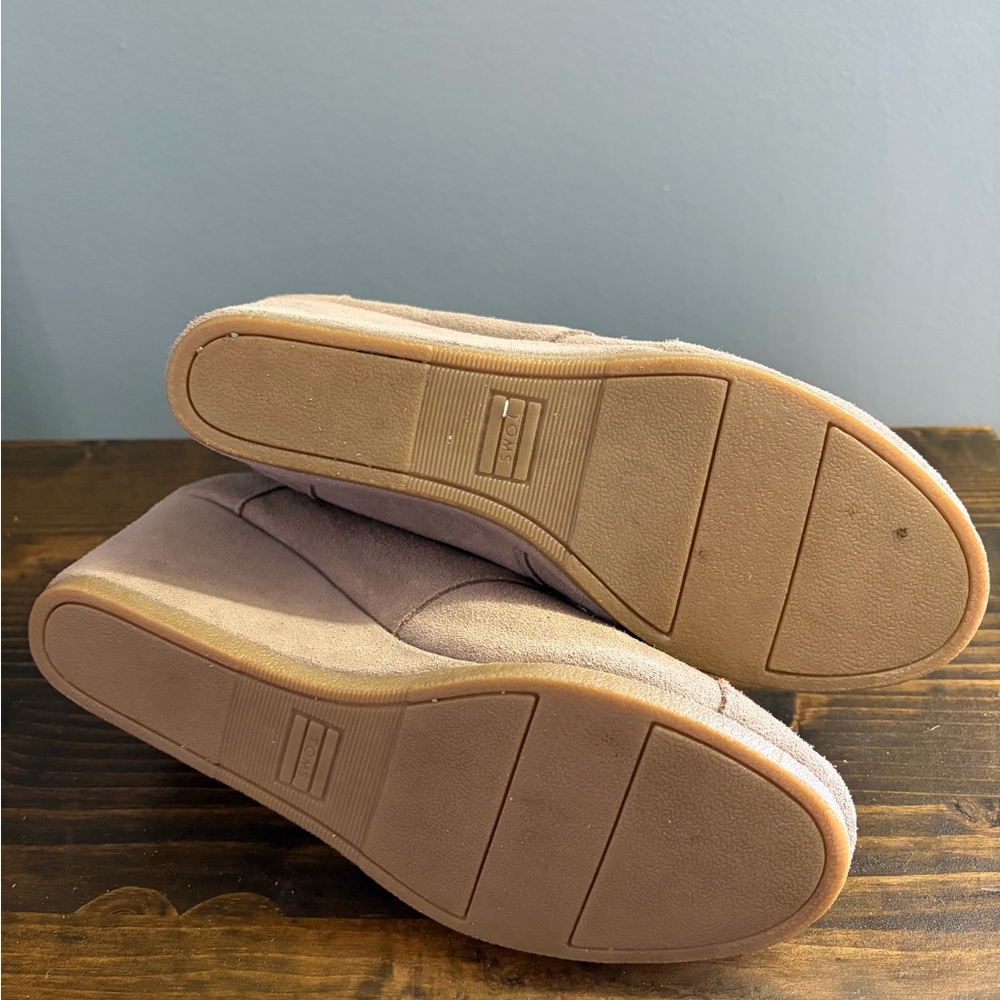 TOMS Desert Suede Wedge Ankle Booties Women’s Size 10 Tan. - Picture 5 of 10